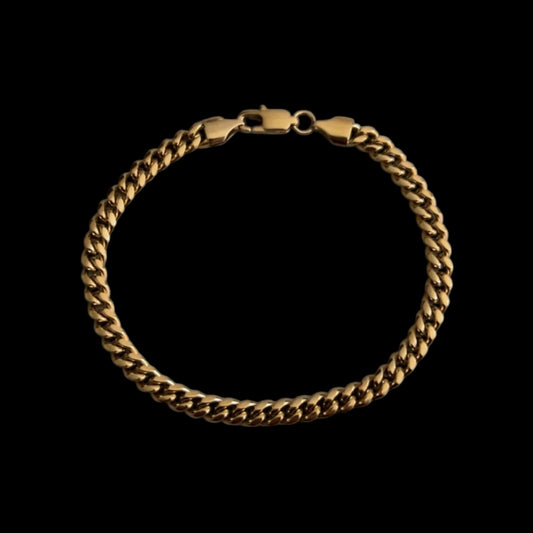Pansarlänk armband guld 5mm