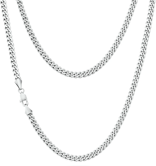 PANSARLÄNK HALSBAND OCH ARMBAND SILVER 5MM (VÄLJ LÄNGD)